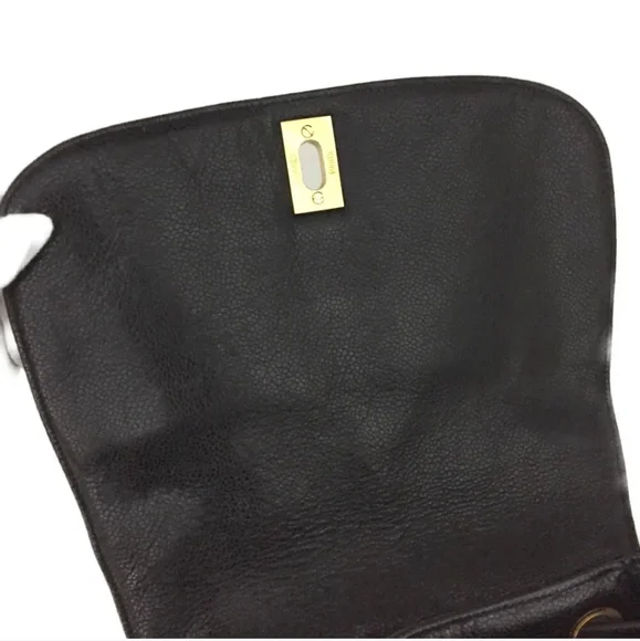 CHANEL Quilted Matelasse CC Logo Caviar Skin Chain Backpack Black - Picture 8 of 11